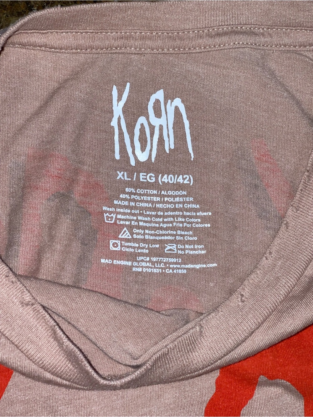 Korn 1995 Concert Short Sleeve Tee - Picture 4 of 4